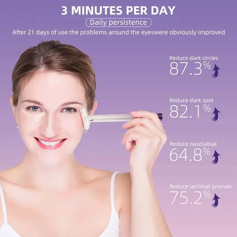 Microcurrent 4 in 1 Electric EYE Dark Circles Fairy Stick EMS Face Neck Skin Care Massage Stick Facial Massager Wand